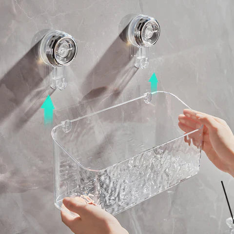 Estante de pared práctico sin perforación para baño