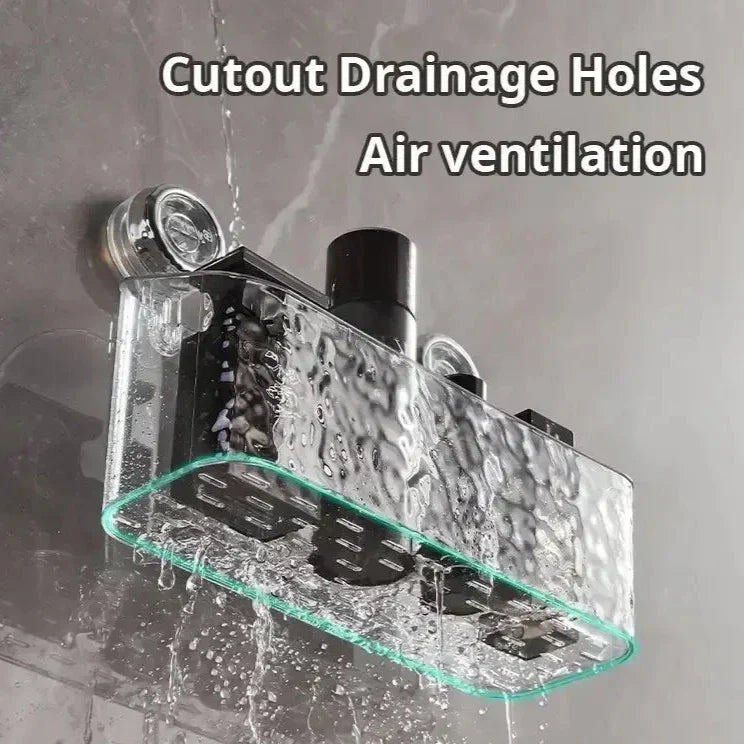 Estante de pared práctico sin perforación para baño